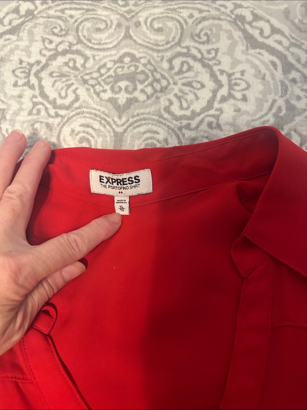 Express Red Portofino Shirt Blouse